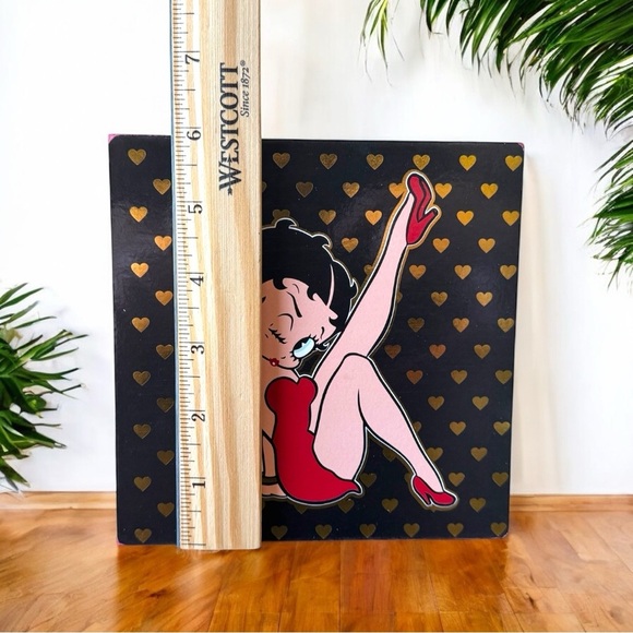 NEW Betty Boop Wall Art by Spoontiques - Gold Hearts & Red Dress - With Box! - Picture 9 of 11